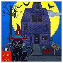 Trick or Eat | Acrylic on Canvas | 12"x12" |
