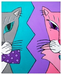 Love Cats | Acrylic on Canvas | 16"x20" |