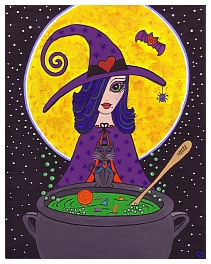 Glamour Witch | Acrylic on Illustration Board| 8"x10" |
